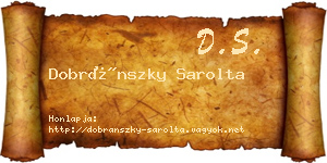 Dobránszky Sarolta névjegykártya