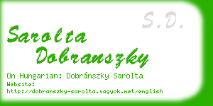 sarolta dobranszky business card